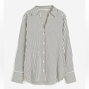 H&M V-Neck striped blouse- XS- NWT